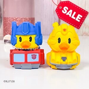 Duckalooz Hasbro Transformers Optimus Prime & Bumblebee Rubber Duck Set NWT